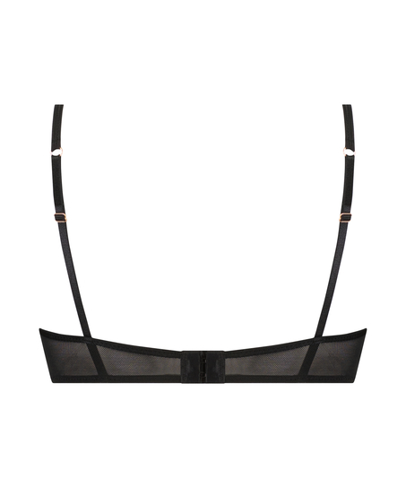 Sujetador longline de aros preformado Iggy, Negro
