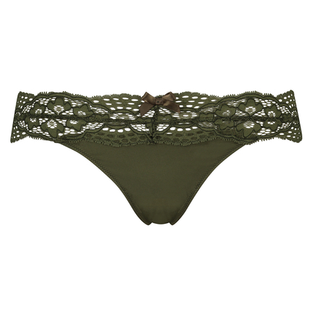 Tanga de corte ultra bajo en forma de V Mayra, Verde