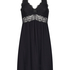 Vestido lencero Nora Lace, Negro