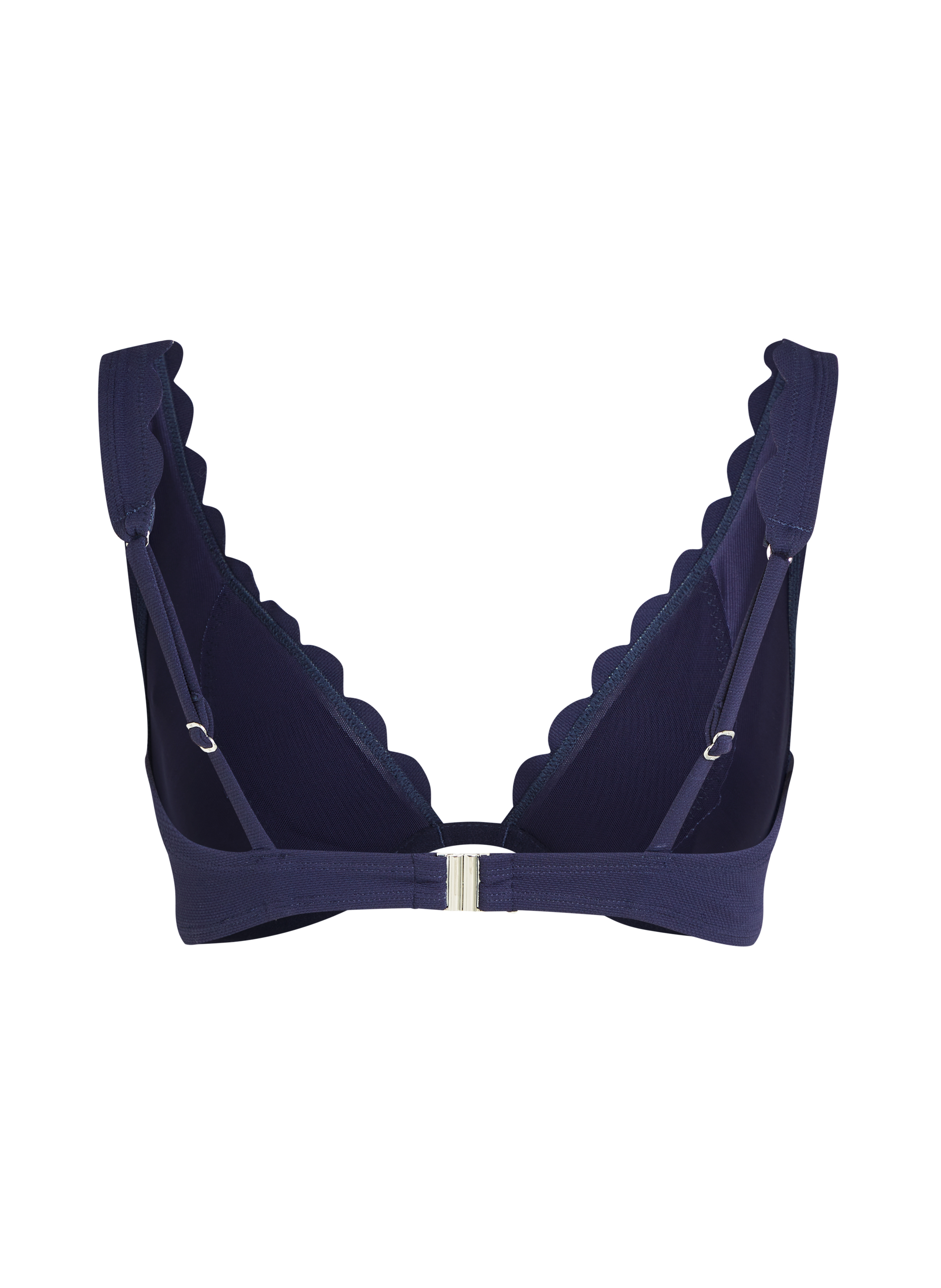 Top de bikini de aros no preformado Scallop, Azul, main