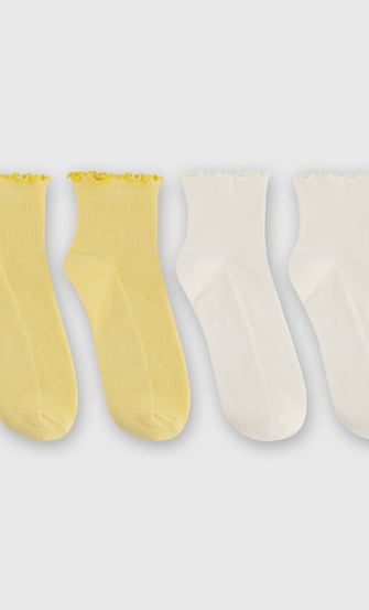 2 pares de calcetines, Amarillo