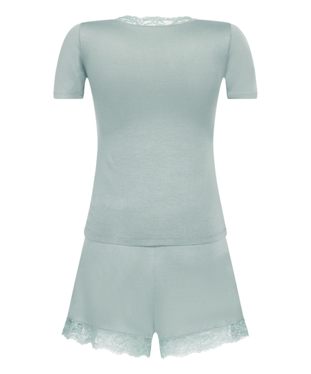 Conjunto de pijama en punto, Verde