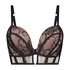 Sujetador push-up longline sin aros y relleno Magdalena, Negro
