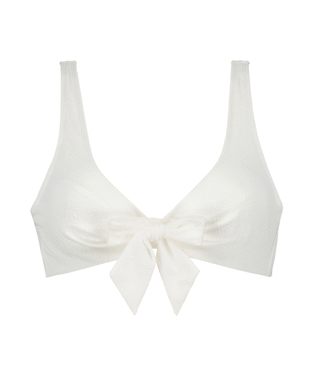 Top de bikini con aros no preformado Dune, Blanco