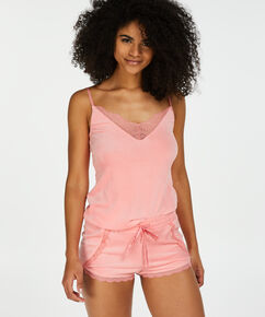 Pantal&oacute;n corto Velours Lace, Naranja