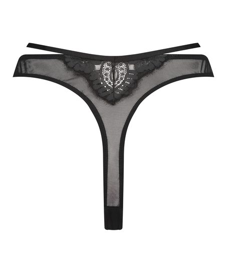 Tanga de tiro alto Lidia, Negro