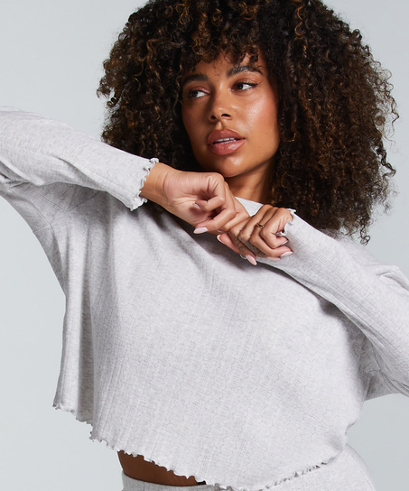 Top de pijama Pointelle, Beige