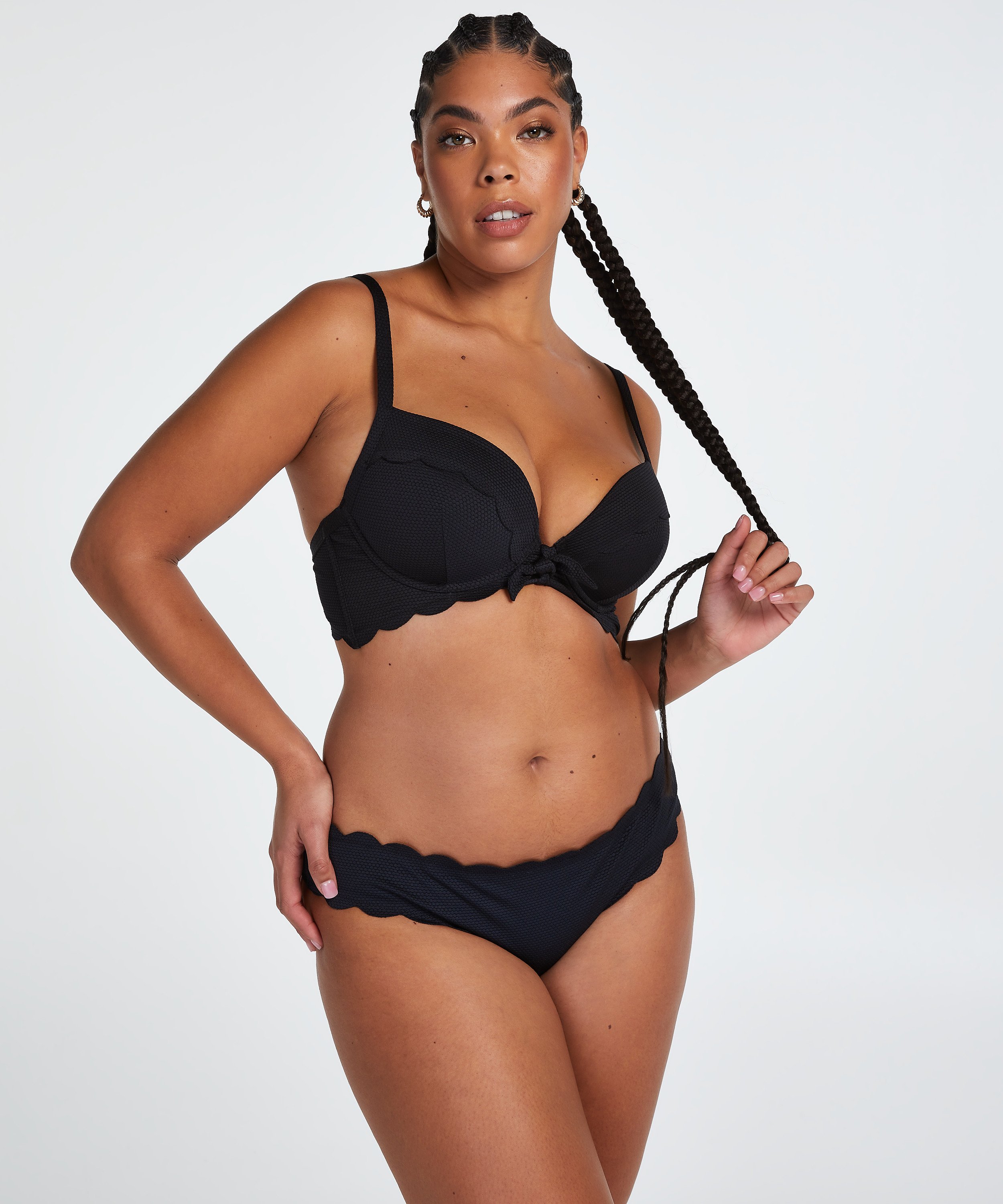 Braguita de Bikini Rio Scallop, Negro, main