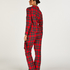 Conjunto de pijama Check Twill, Rojo