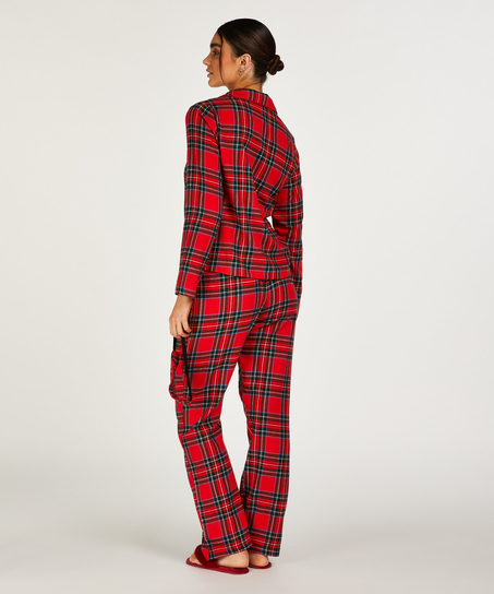 Conjunto de pijama Check Twill, Rojo