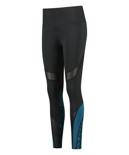 HKMX leggins deportivos de talle alto Slash, Azul