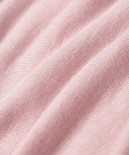 Camiseta super suave de cachemir con escote barco, Rosa