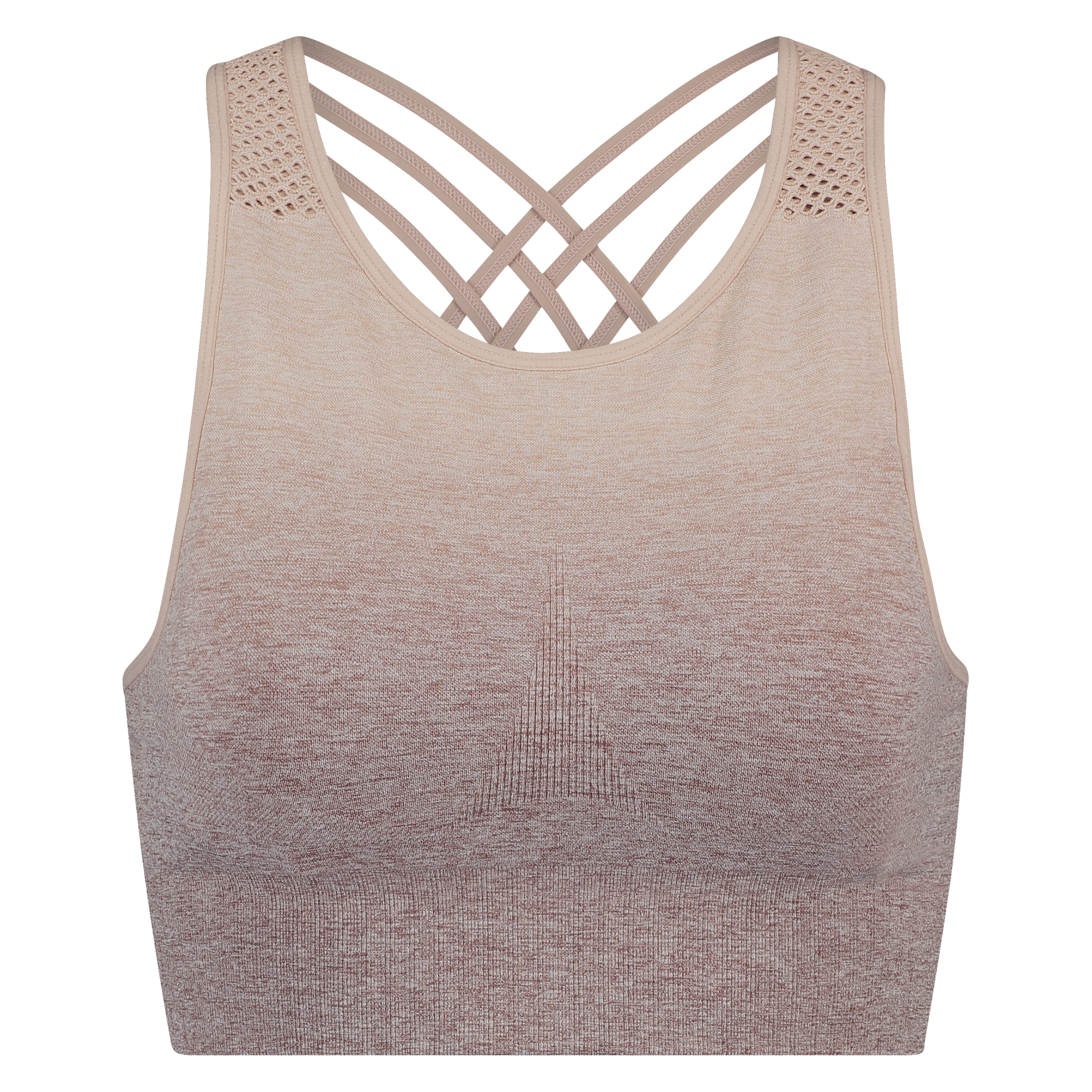 Sujetador deportivo de cuello alto y nivel 2 Ombre de HKMX, Rosa, main