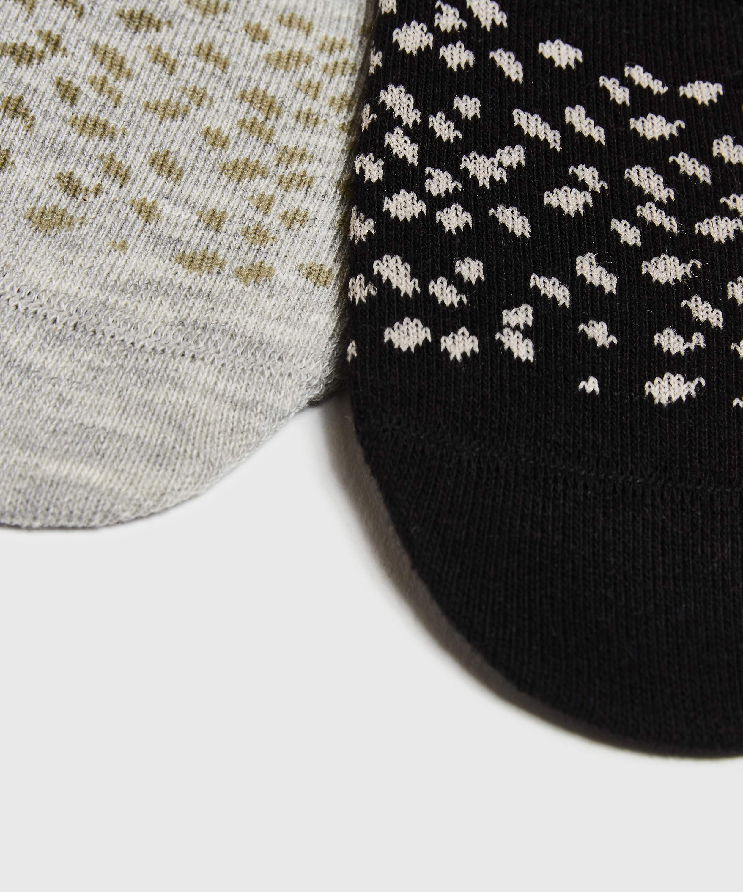 2 Pares Calcetines, Negro, main