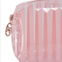 Neceser de maquillaje Stripe Plastic, Rosa