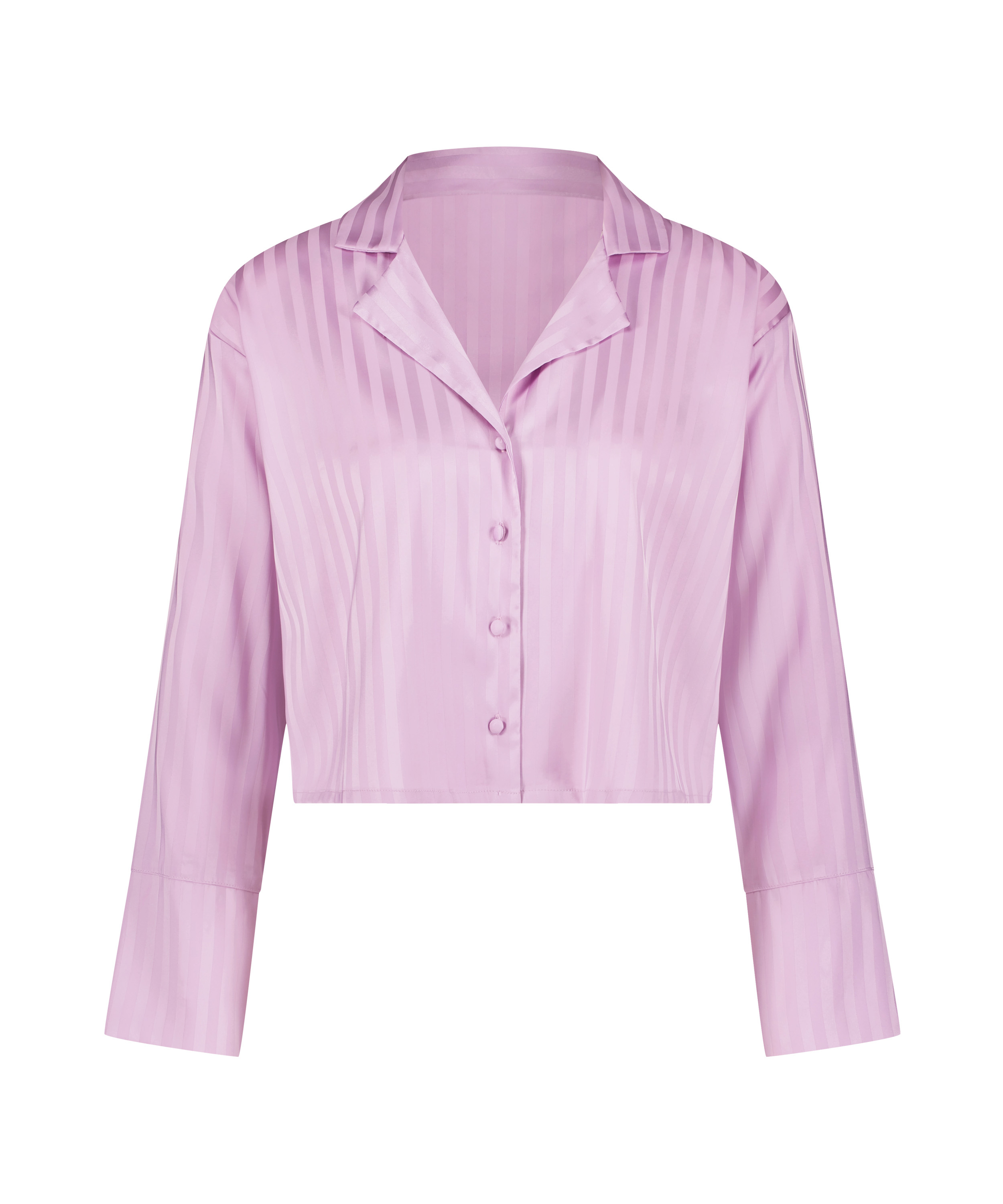 Chaqueta de manga larga y sat&eacute;n, Morado, main