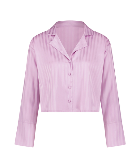 Chaqueta de manga larga y sat&eacute;n, Morado