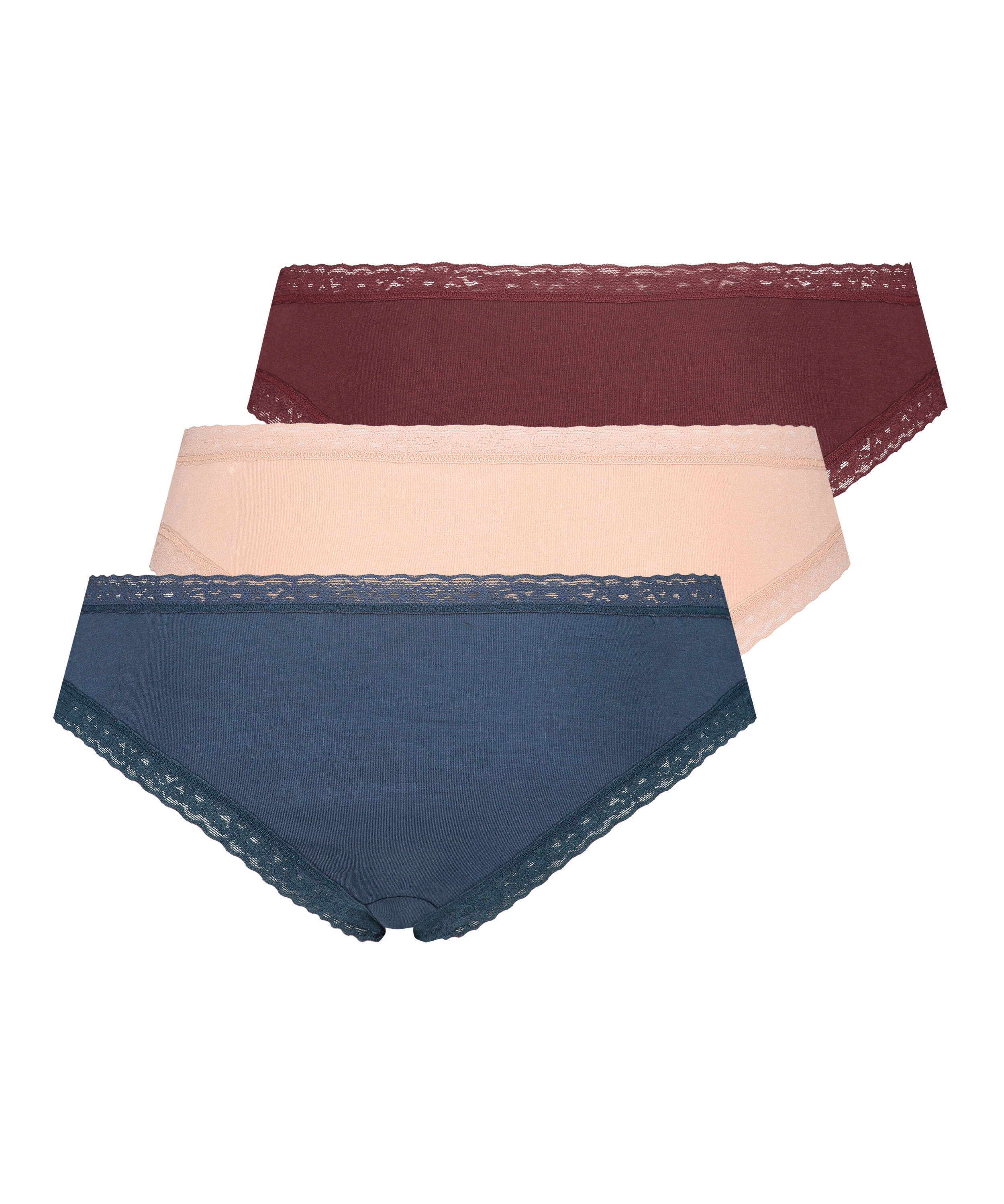 3 pares de braguitas brasile&ntilde;as Wild Girls Club, Rojo, main