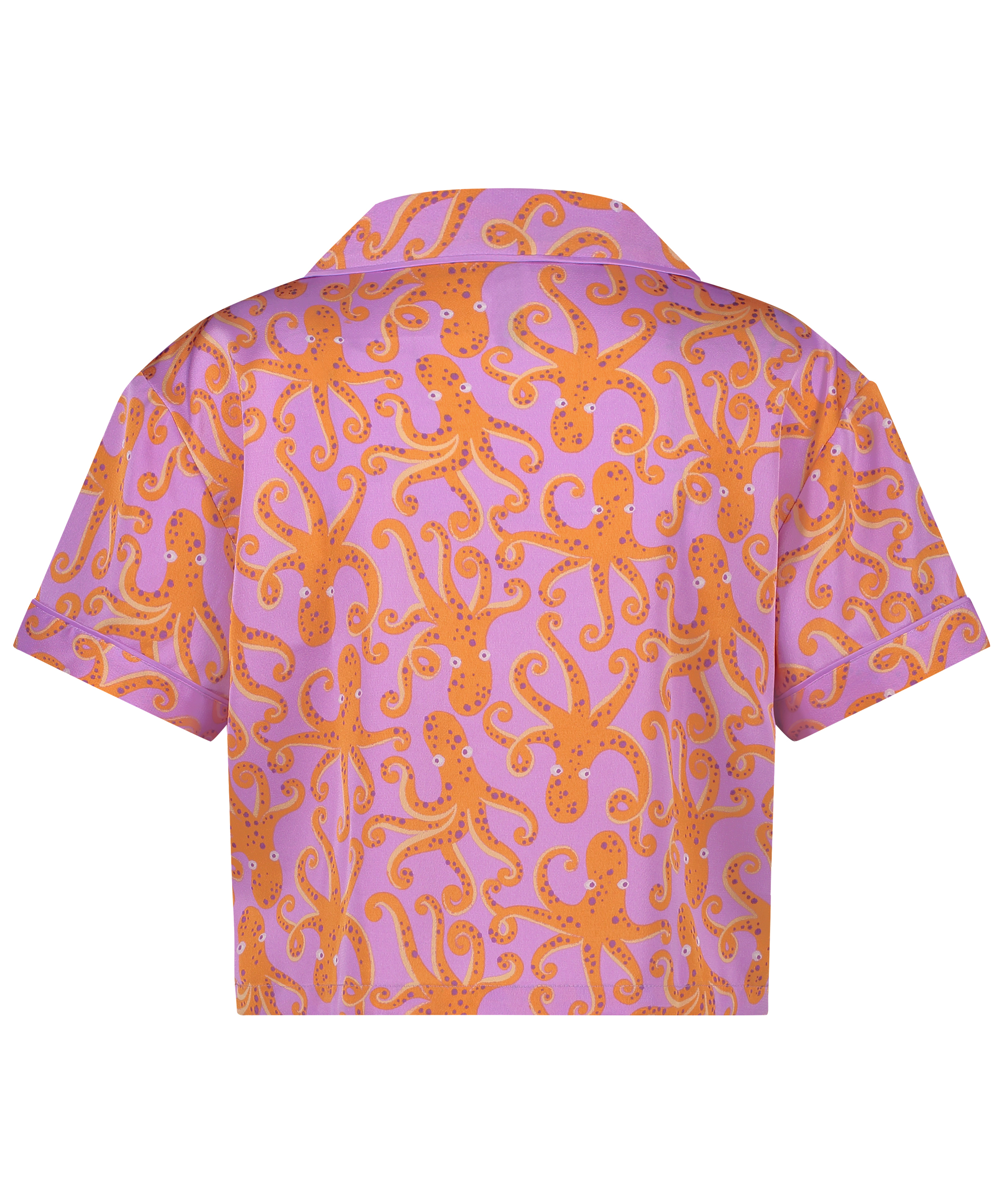 Chaqueta de manga corta de satén, Morado, main