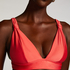 Top de bikini triangular Luxe, Rojo