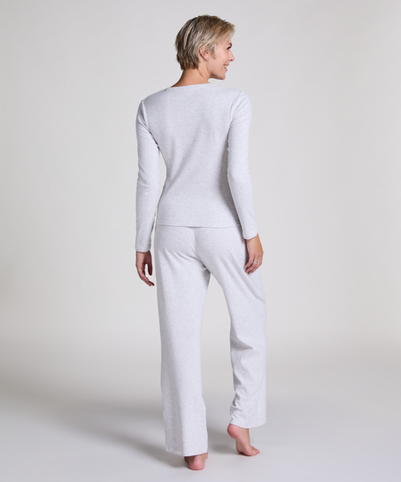 Top de pijama Pointelle, Gris