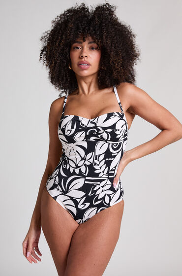 Hunkemöller Bañador bandeau Mauritius Negro
