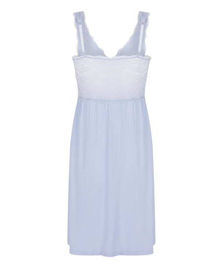 Vestido lencero Nora Lace, Azul
