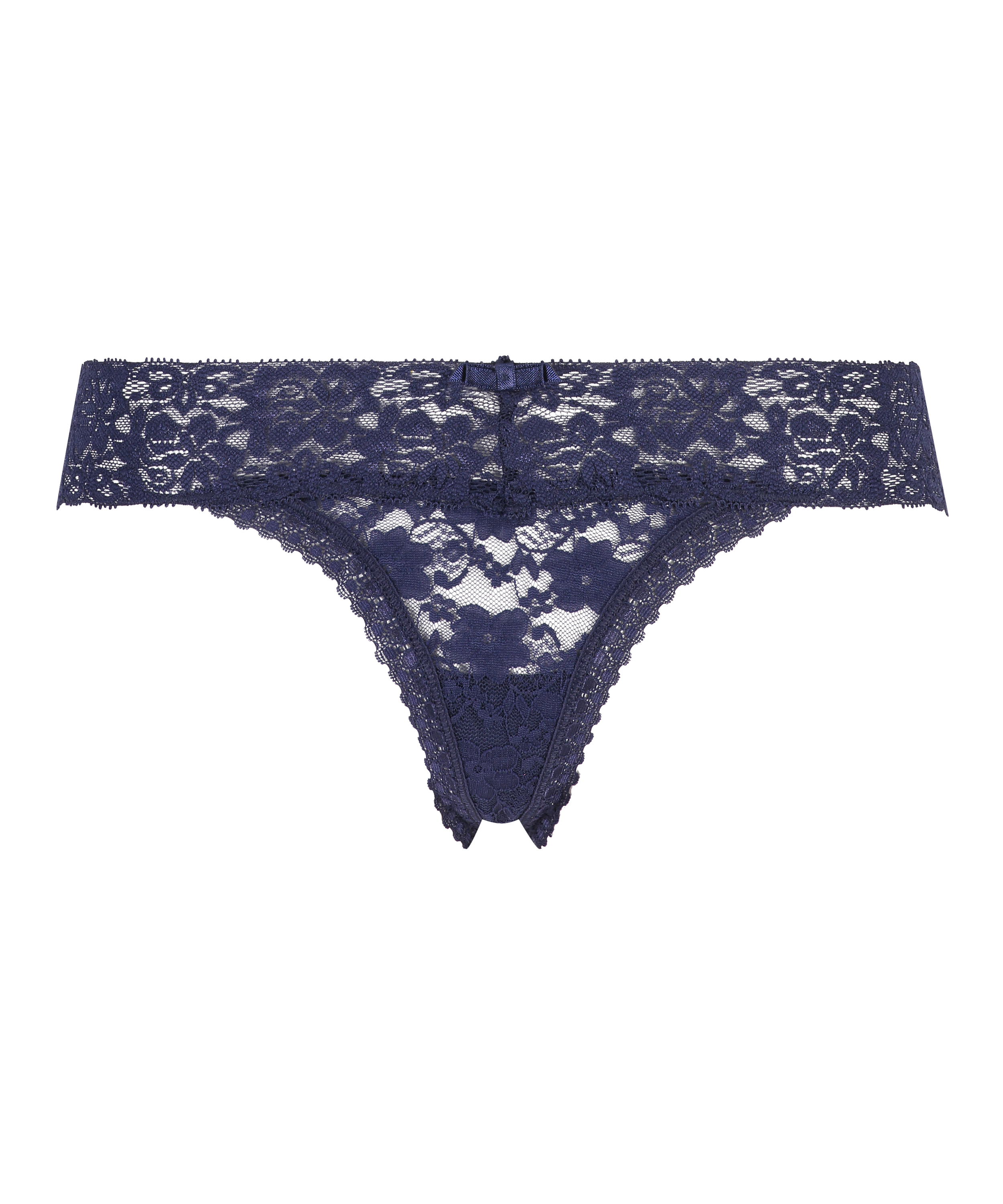 Tanga floral encaje, Azul, main