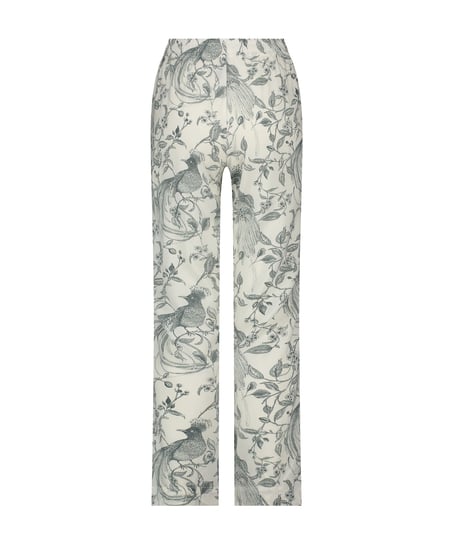 Pantalón de pijama de algodón, Blanco