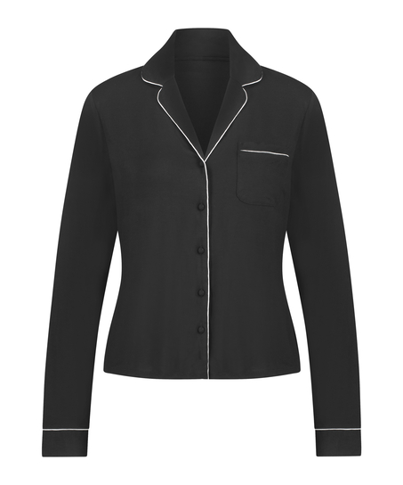 Chaqueta de manga larga de jersey Essentil, Negro