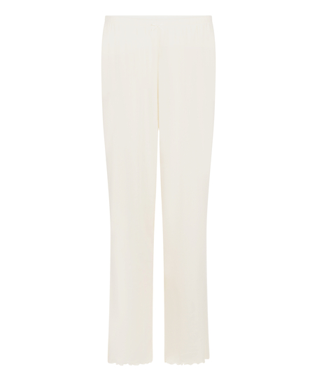 Pyjama Pant Loose Pointelle, Blanco