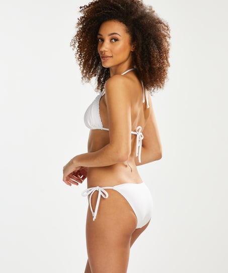 Top de bikini de tri&aacute;ngulo Maldivas, Blanco