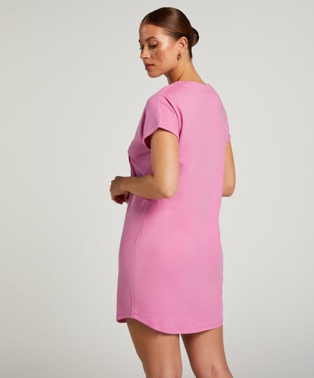 Camis&oacute;n de escote redondo, Rosa