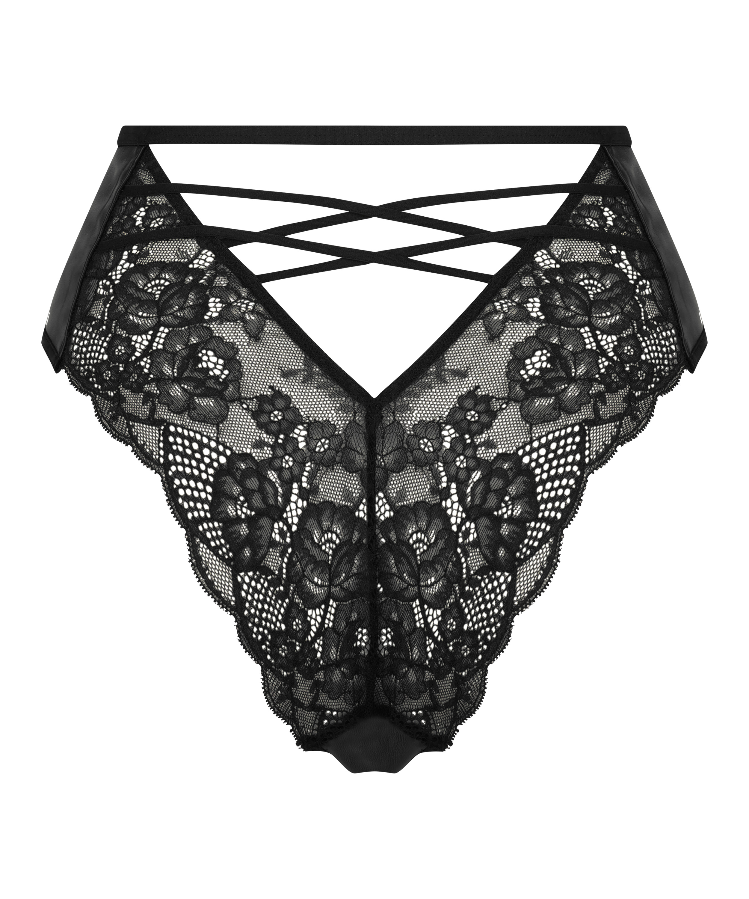 Brasileña con entrepierna abierta de cintura alta Melissa, Negro, main