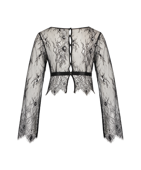 Top de encaje, Negro