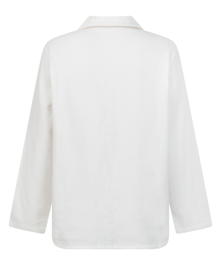 Top de pijama Flanel Essentials, Blanco