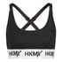 HKMX Sujetador deportivo The Crop Logo nivel 1, Negro