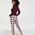 Petite Pantal&oacute;n de pijama Twill Check, Rojo