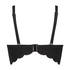 Top de bikini con aros preformado Scallop, Negro