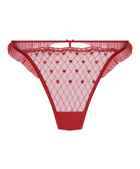 Tanga de talle alto Cordelie, Rojo