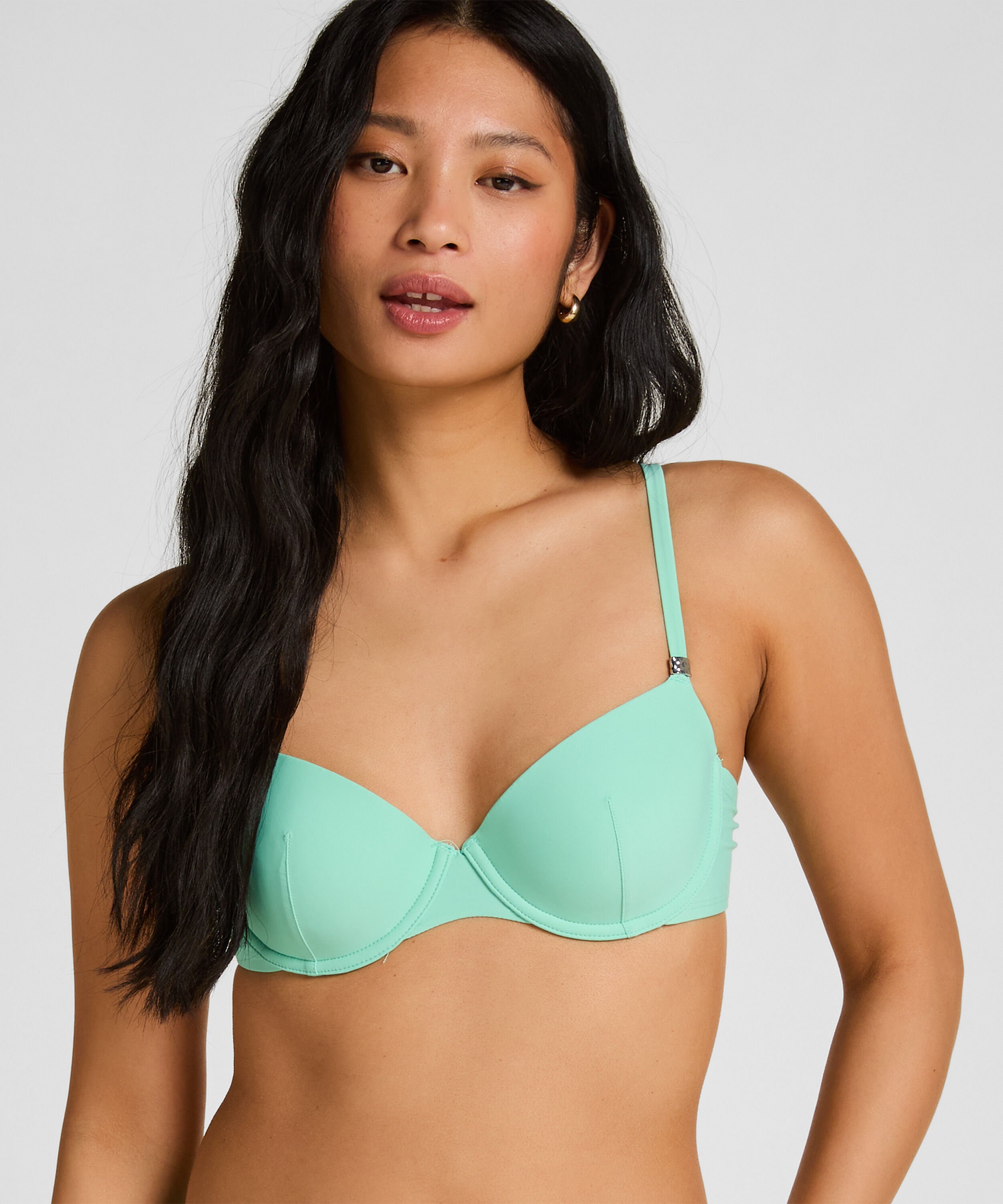 Top de Bikini Lujoso con Aros y Relleno