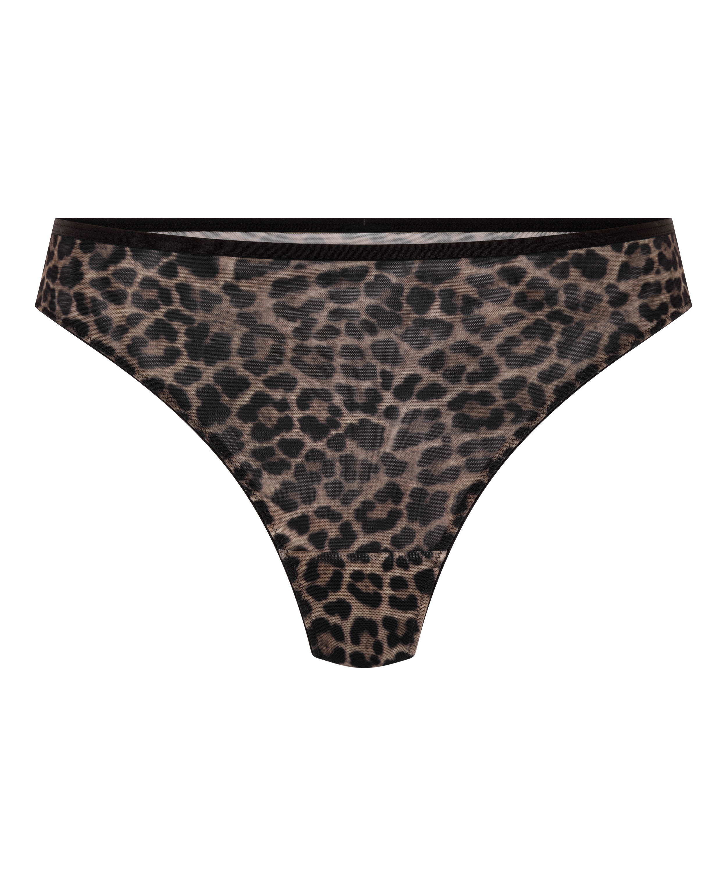 Tanga de tiro alto Tara de leopardo, Negro, main