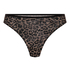 Tanga de tiro alto Tara de leopardo, Negro