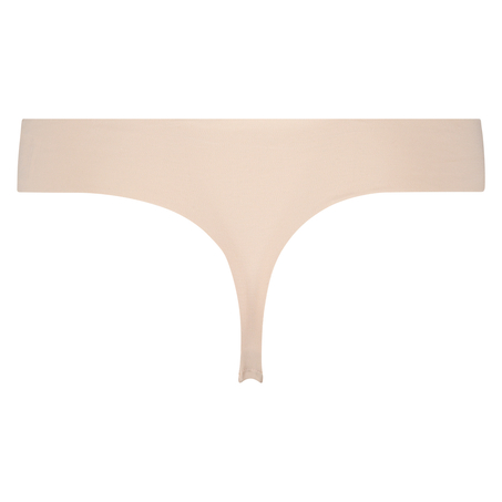 Tanga de algodón Invisible, Beige