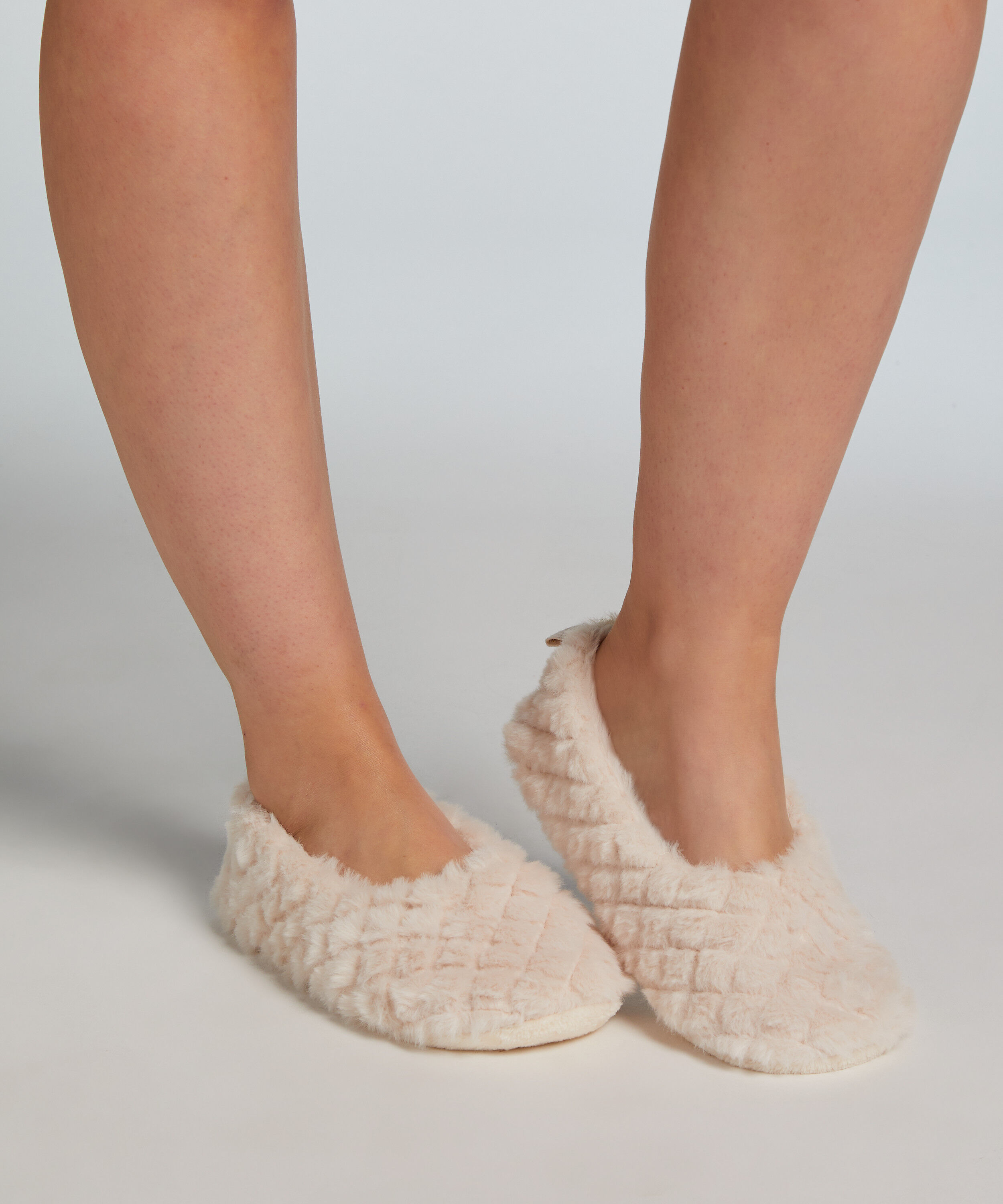Pantuflas de bailarina esponjosas, Beige