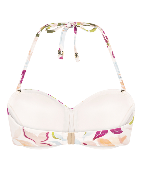 Top de bikini preformado con aros Ayanna, Blanco