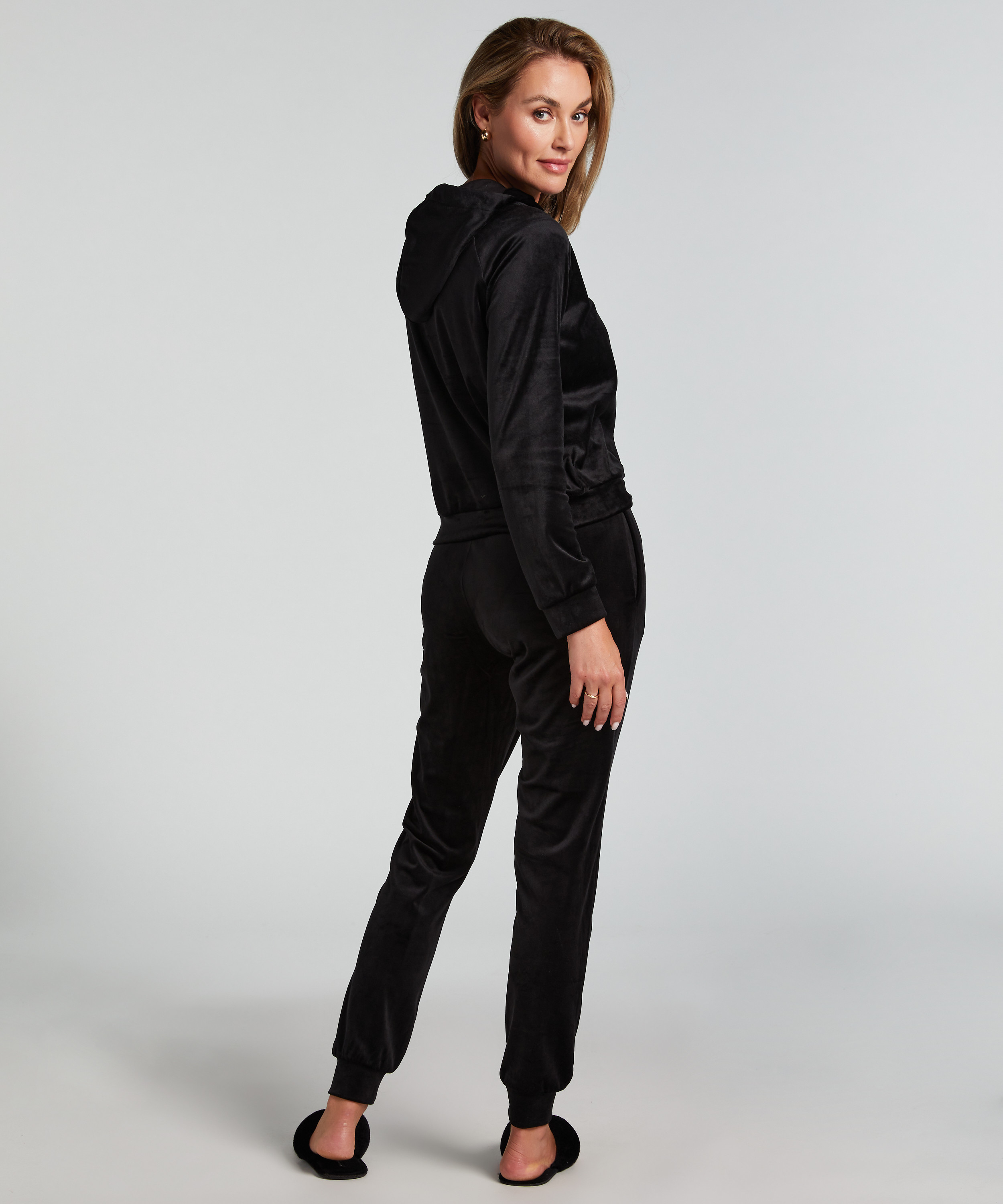 Tall Pantalones de deporte Velours, Negro, main