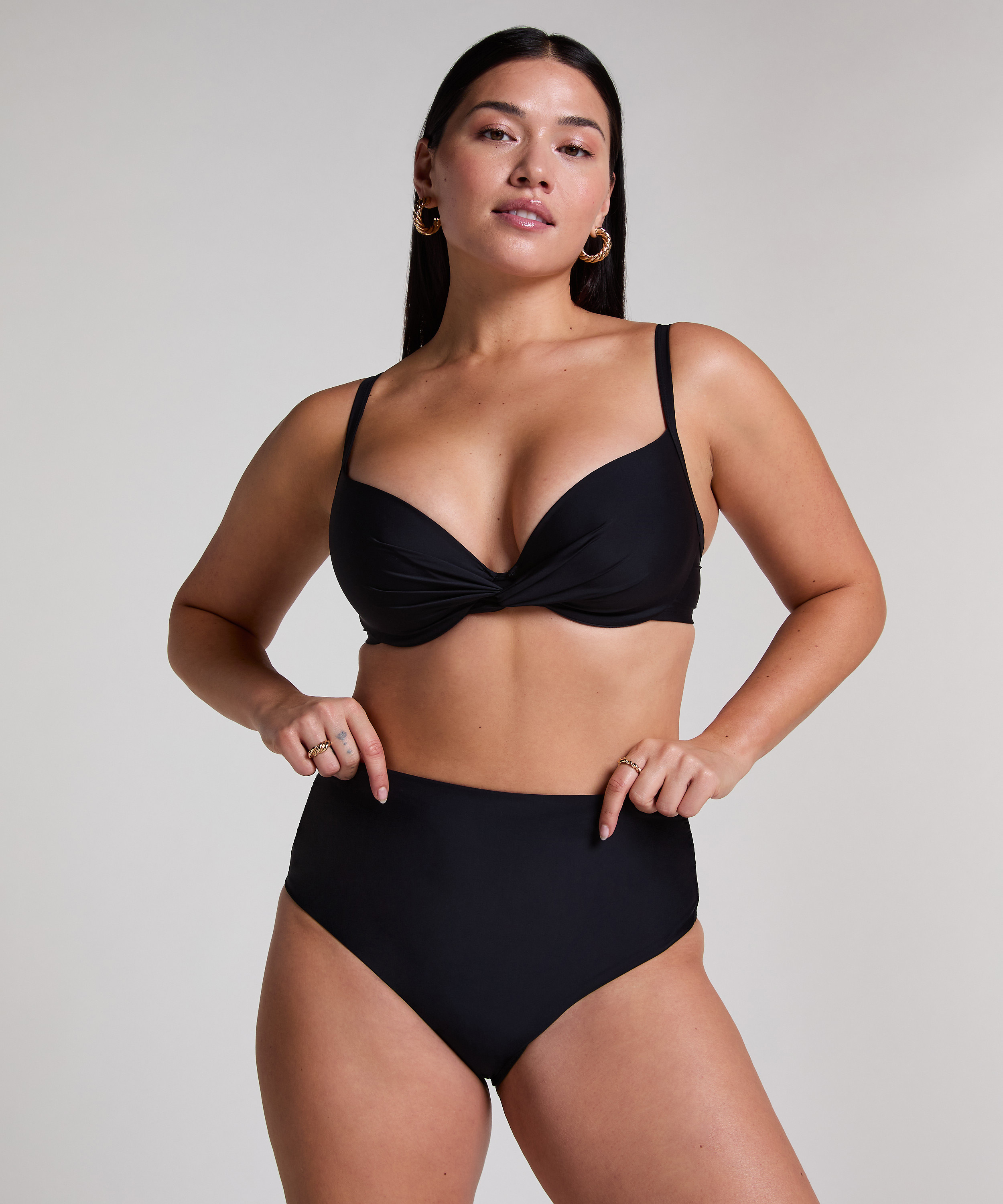Bikini Bottom Alta Cheeky Shaping Luna, Negro, main