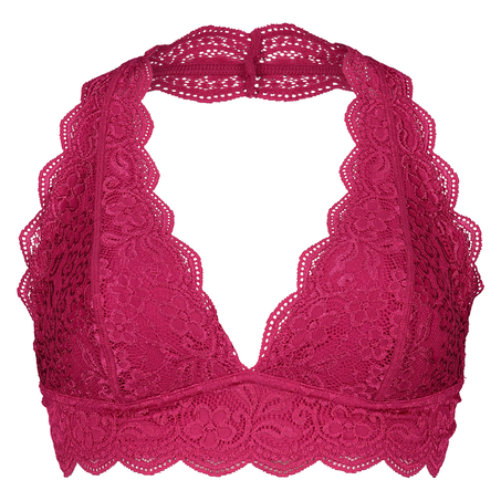 Sujetador bralette Halter Lace, Rosa