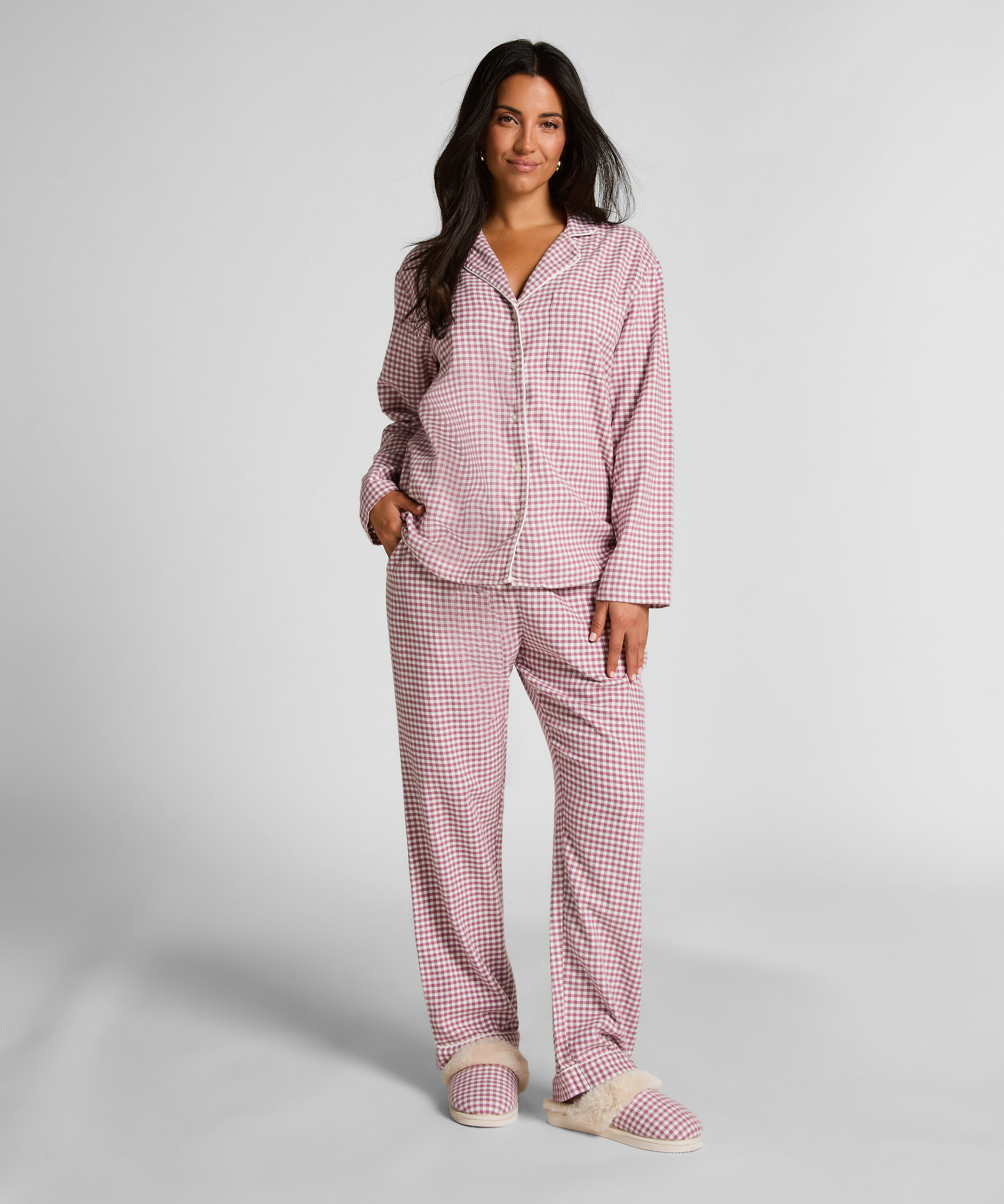 Top de pijama Flanel Essentials, Morado
